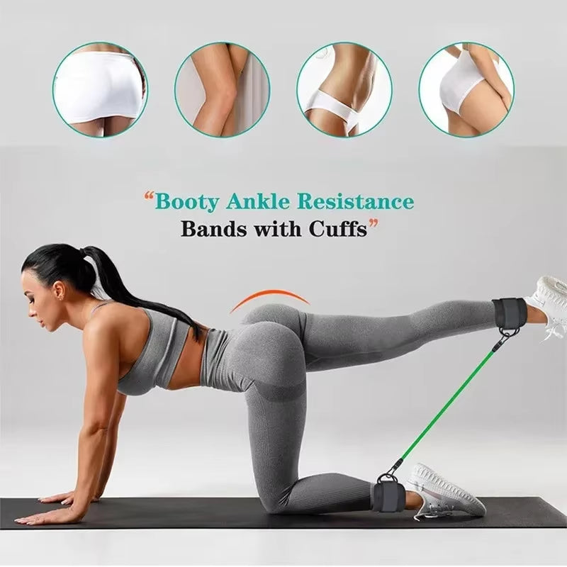 Elevate Your Workout with Our Versatile Ankle Straps Resistance Bands Set - Perfect for Fitness, Yoga, and Strength Training!