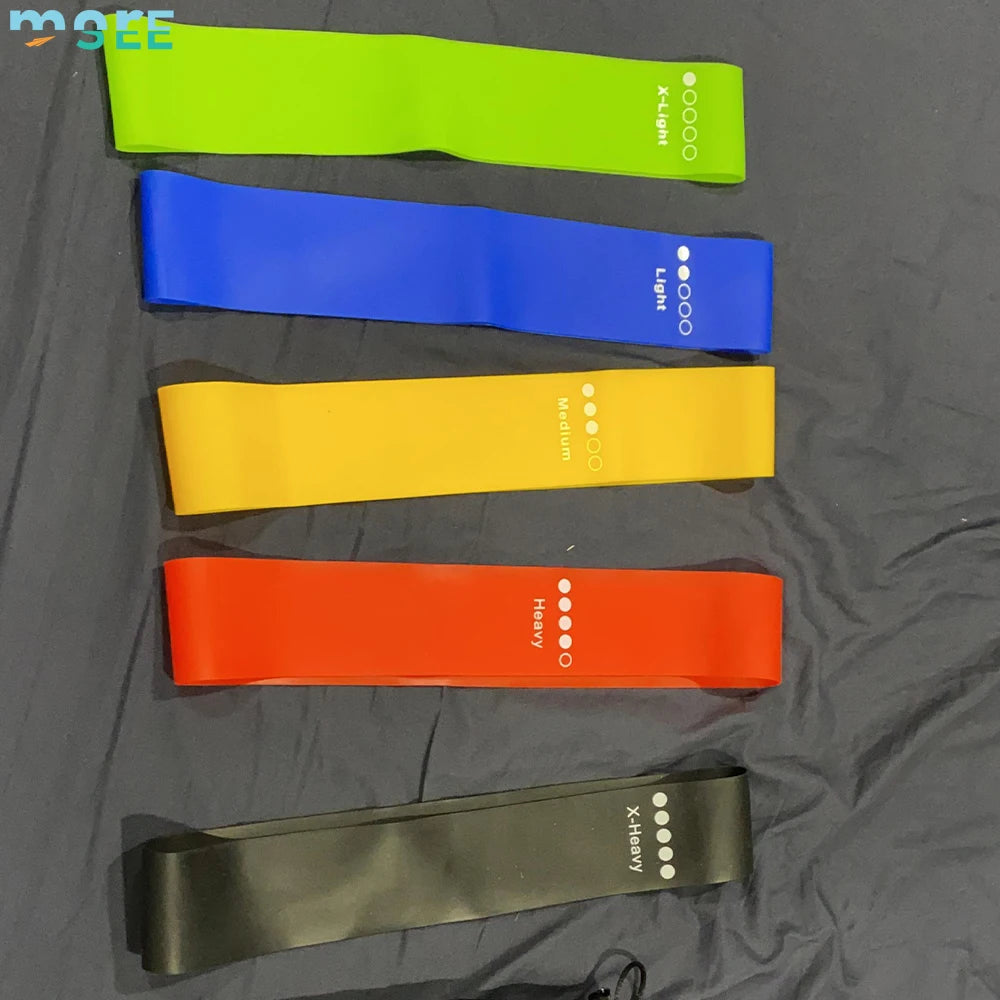 100% Latex Resistance Bands 5 - Resistance Levels [10lbs - 45lbs]