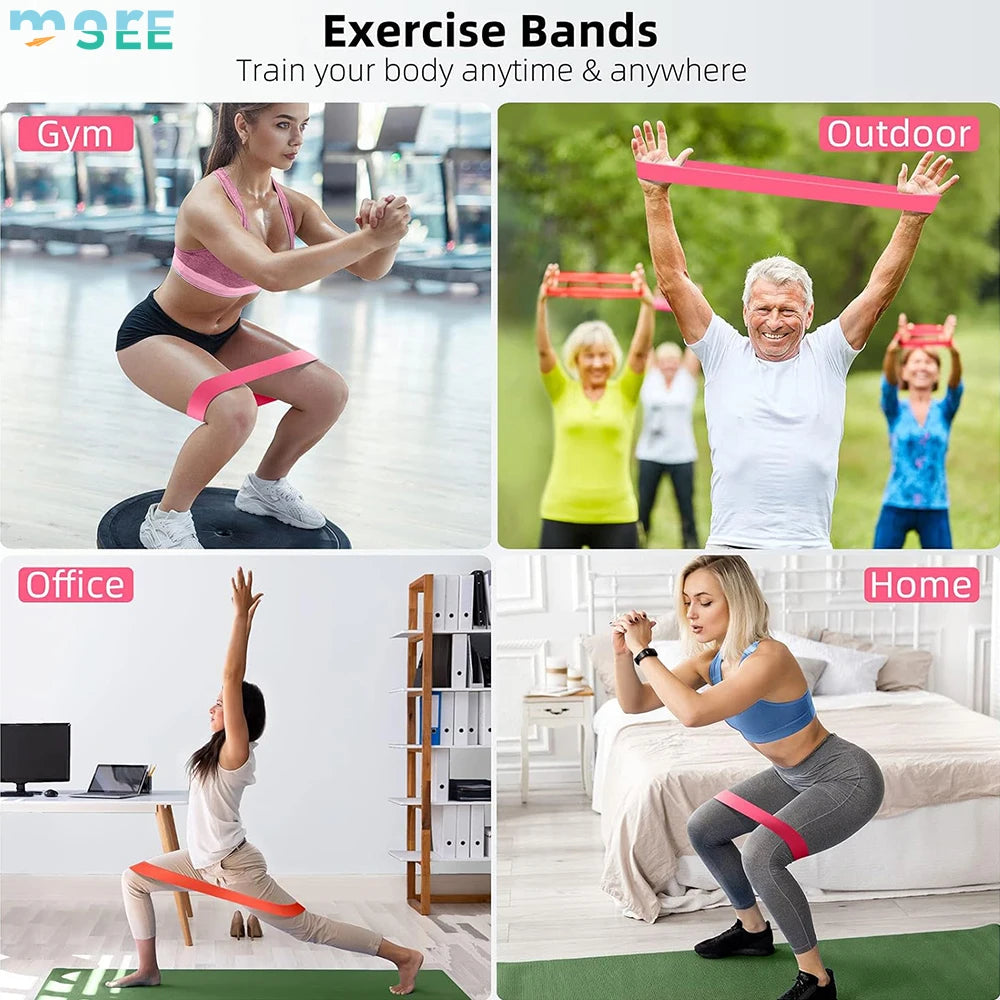 100% Latex Resistance Bands 5 - Resistance Levels [10lbs - 45lbs]
