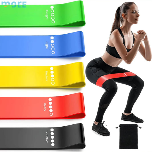 100% Latex Resistance Bands 5 - Resistance Levels [10lbs - 45lbs]