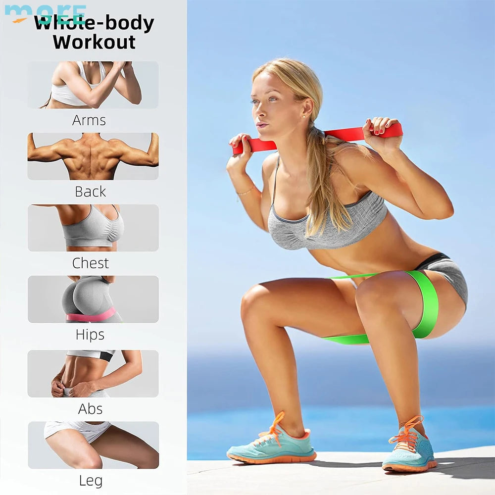 100% Latex Resistance Bands 5 - Resistance Levels [10lbs - 45lbs]