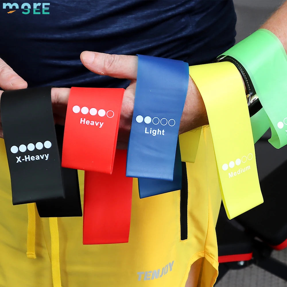100% Latex Resistance Bands 5 - Resistance Levels [10lbs - 45lbs]